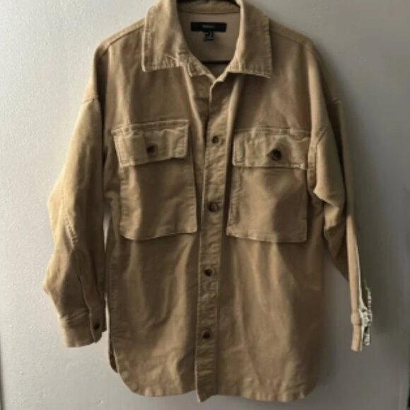 Lightly Used Tan Corduroy Shacket Size S - Picture 1 of 4